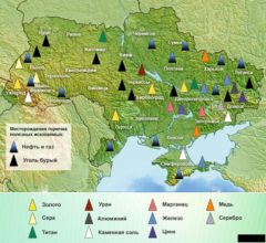 Карта оцифрованных границ площадей залегания полезных ископаемых