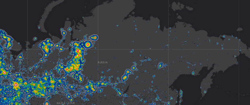Карта световой загрязненности