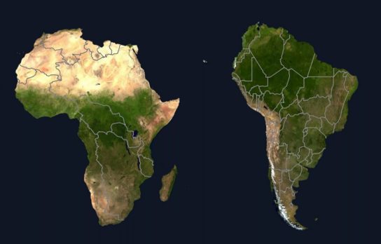 Сходства Южной Америки и Африки