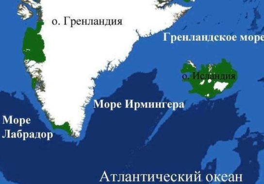 Море Ирмингера на карте