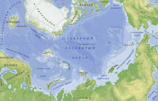 Глубина Северного Ледовитого океана