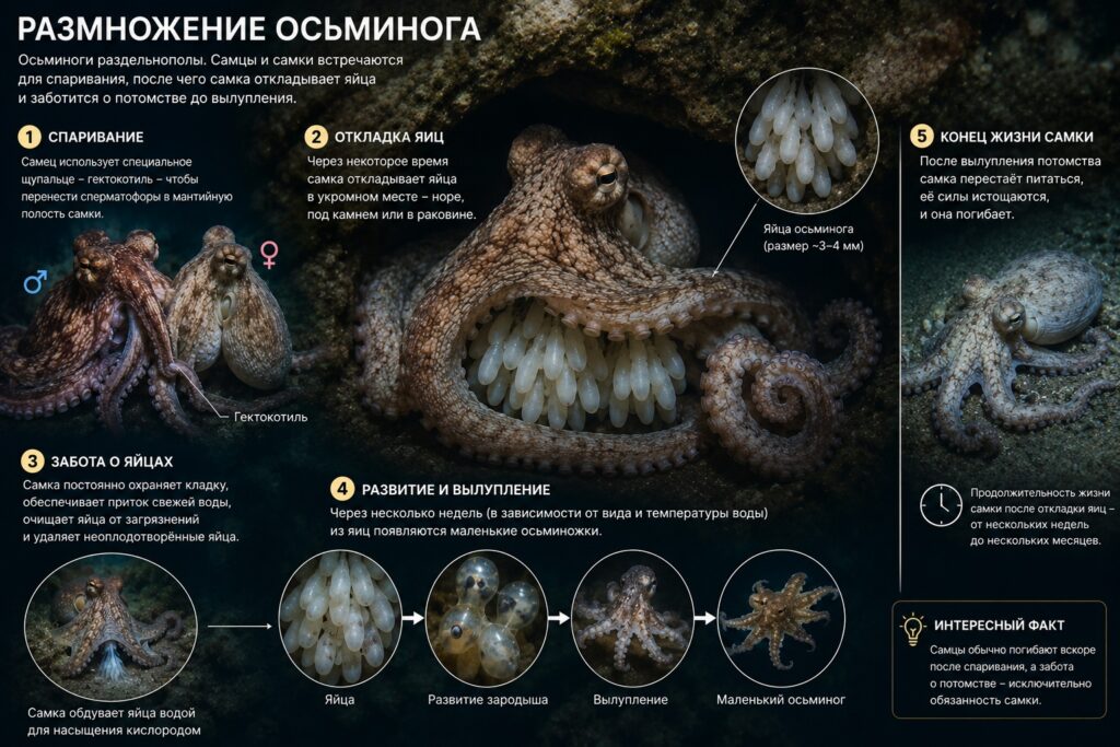 Размножение осьминогов