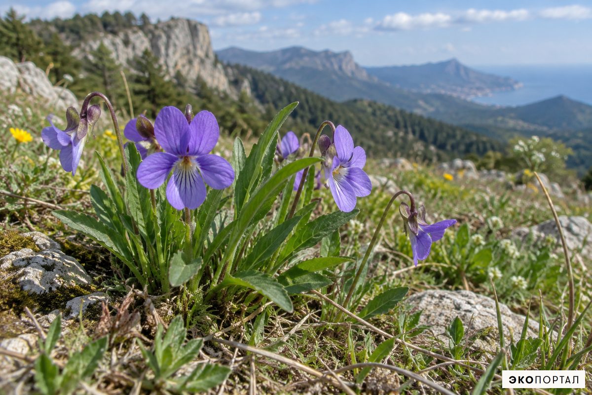 Фиалка горная — Красная книга Крыма