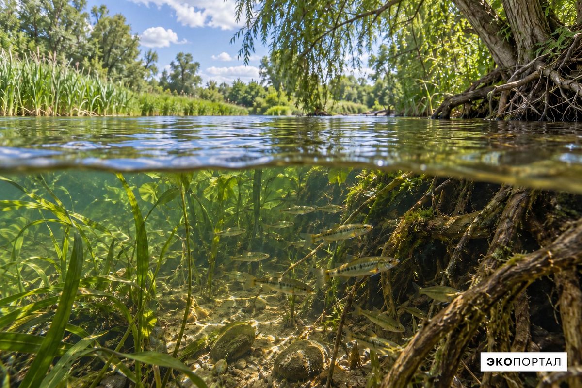 Мальки в реке
