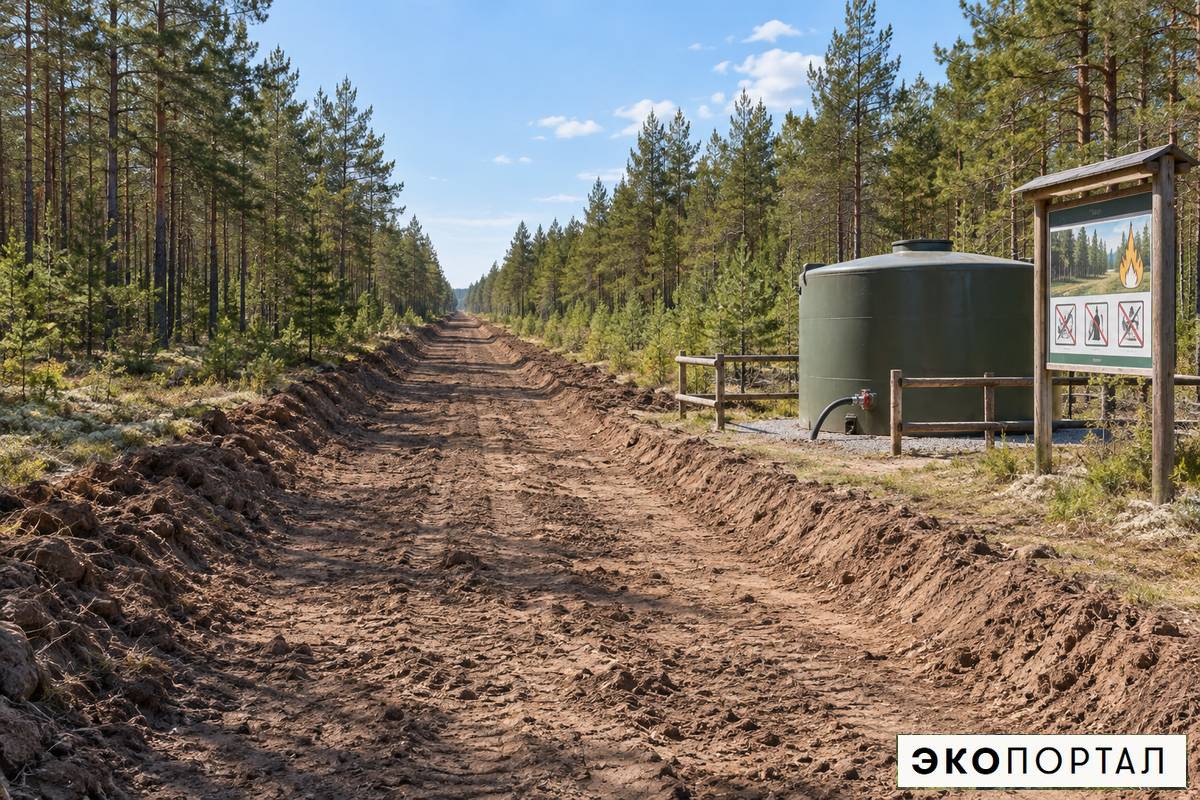 Минерализованная полоса и запас воды в лесу